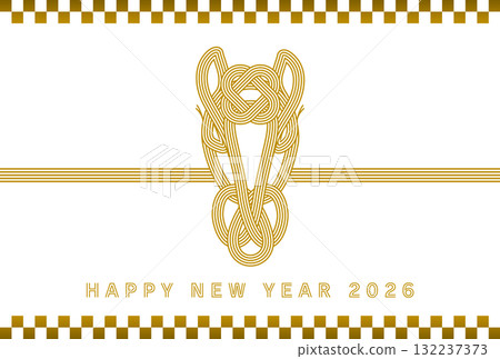 Stylish and simple 2026 Year of the Horse New Year's card Stylish and simple 2026 Year of the Horse New Year's card 132237373