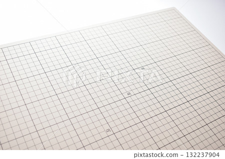 gray cutting mat board on white background with line and scale measure guide pattern for art design gray cutting mat board on white background with line and scale measure guide pattern for art design 132237904
