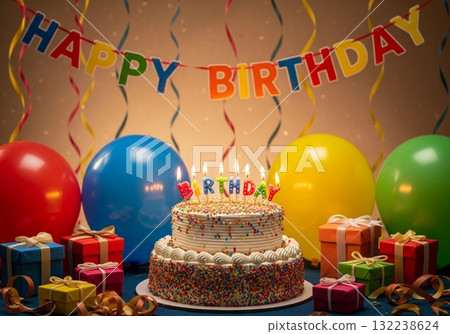 生日快樂 f 生日卡 132238624