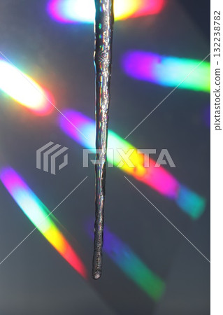 icicles are melting in colorful light 132238782