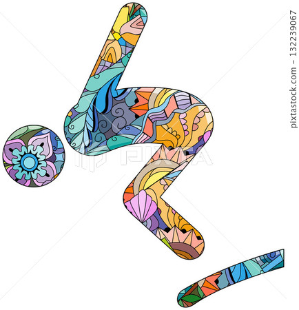 Diving icon. Olympic sport. Abstract hand drawing. Diving icon. Olympic sport. Abstract hand drawing. 132239067