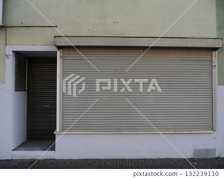 Window with a silver door is open 132239110