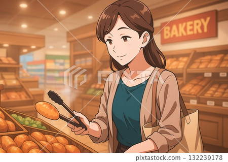 女人選擇麵包 女人選擇麵包 132239178
