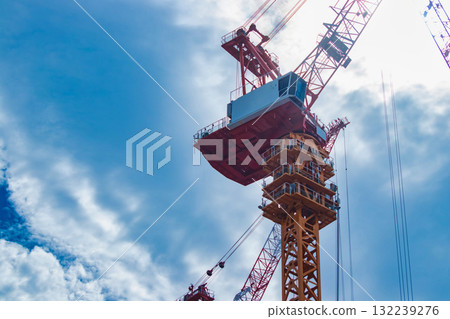 Crane at a construction site in the city [Construction image] 132239276