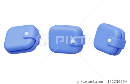 cartoon style wallet 3D graphic cartoon style wallet 3D graphic 132239294