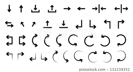 Black arrow icons simple and easy to use vector illustration. Black arrow icons simple and easy to use vector illustration. 132239352