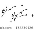 材質 簡單線條插畫 流星 132239426