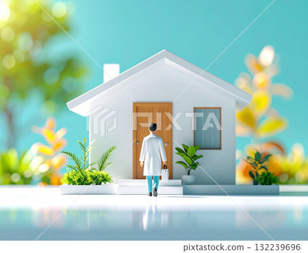 暑期上門醫師 | 微型家庭醫療場景 暑期上門醫師 | 微型家庭醫療場景 132239696