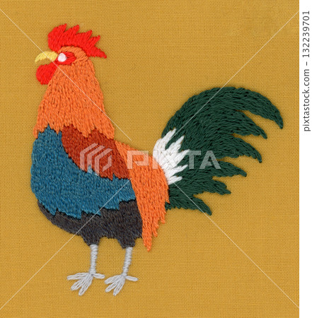 彩色雞刺繡 彩色雞刺繡 132239701