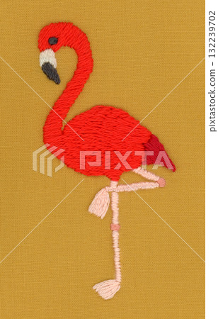 Flamingo Embroidery 132239702
