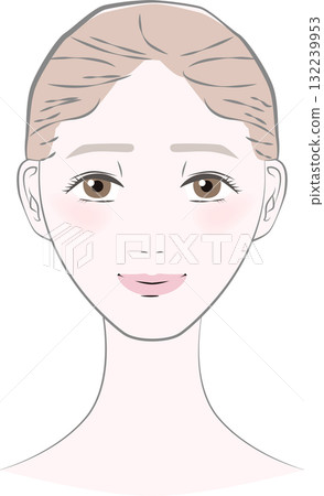 女人的臉部肌膚 女人的臉部肌膚 132239953