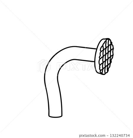 Outline for Coloring of Nail Stainless Steel and Iron Pins. Construction and Wooden Work Equipment. Vector Illustration. 132240734