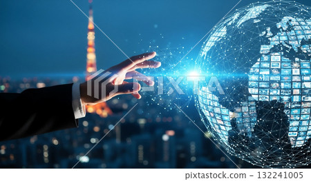 人工智慧和數據連接全球商業 132241005