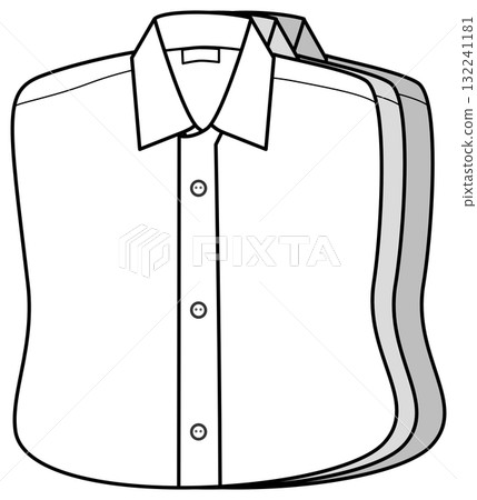 Stack of Folded White Dress Shirts 132241181