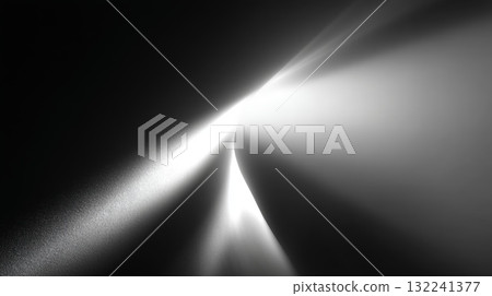 Soft Gradient Light Beam on Studio Backdrop with Fade Effect 132241377