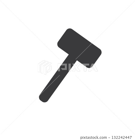 Hammer icon vector Hammer icon vector 132242447