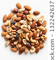 Mixed nuts White background 132242637