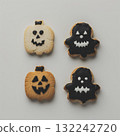 Halloween cookies on a white background 132242720