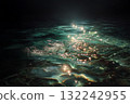 夜空中彩虹般的漣漪 132242955