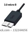 USB 連接線 (3.0 micro B) 插圖 132244656