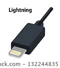 USB 線（Lightning）插圖 132244835