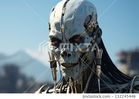 Futuristic Robot Portrait Futuristic Robot Portrait 132245446