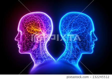 Human Brain Activity Illustration Human Brain Activity Illustration 132245512