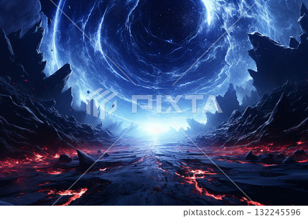 Surreal Space Gateway Landscape Surreal Space Gateway Landscape 132245596