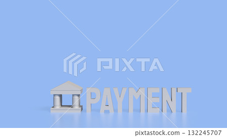 The Bank and Payment  for Business concept 3d Rendering. 132245707