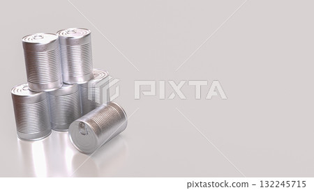 The Food can on white Background for Business concept 3d Rendering. 132245715