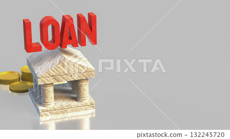 The Loan and coins for Business concept 3d Rendering,finance or earn concept. 132245720