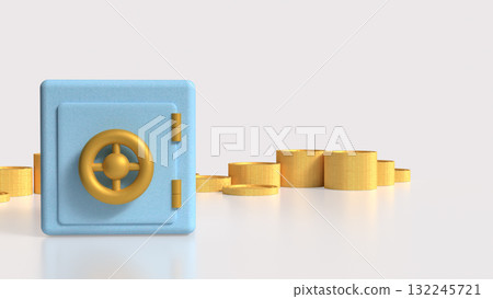 The Safe deposit box for Earn or Business concept 3d Rendering. The Safe deposit box for Earn or Business concept 3d Rendering. 132245721