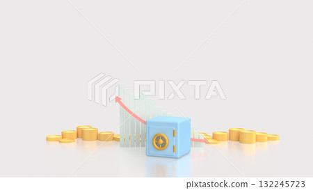 The Safe deposit box for Earn or Business concept 3d Rendering. The Safe deposit box for Earn or Business concept 3d Rendering. 132245723