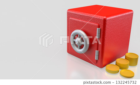 The Safe deposit box for Earn or Business concept 3d Rendering. 132245732