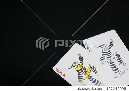 Playing card joker 132246096