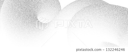 Dotted wavy sand grain texture. Stippled curved gradient wave background. Grunge gritty noise dot work wallpaper with particles, granules, speckles. Vector abstract halftone grit backdrop overlay 132246246