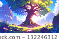 森林剪影和日落 7 132246312
