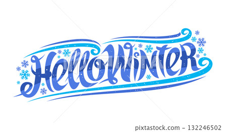 Vector text Hello Winter Vector text Hello Winter 132246502