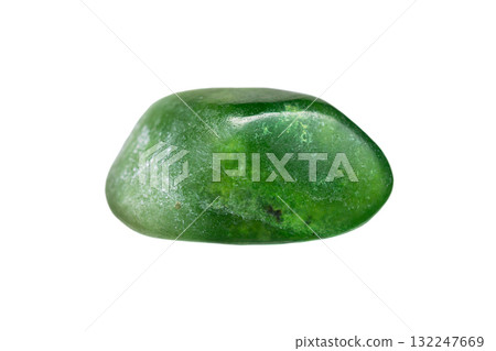 Nephrite jade on white background 132247669