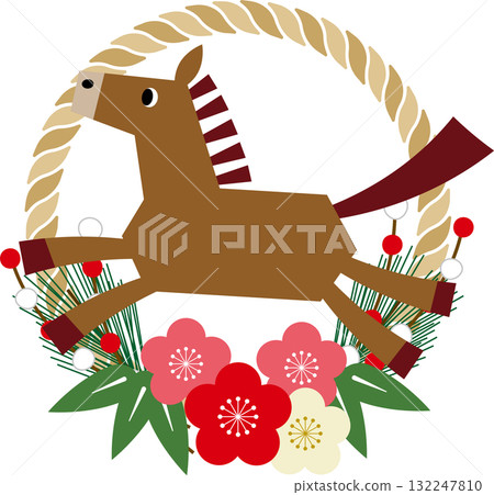 2026年（令和8年）馬年新年賀卡設計 - 馬注連繩圖6 132247810