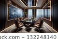 A stately and stylish executive conference room 132248140