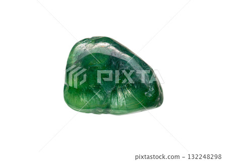 Green jade (Jadeite) gemstone 132248298