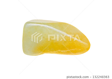 Yellow jade (jadeite) gemstone 132248363