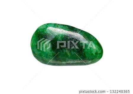 Polished jade on white background 132248365