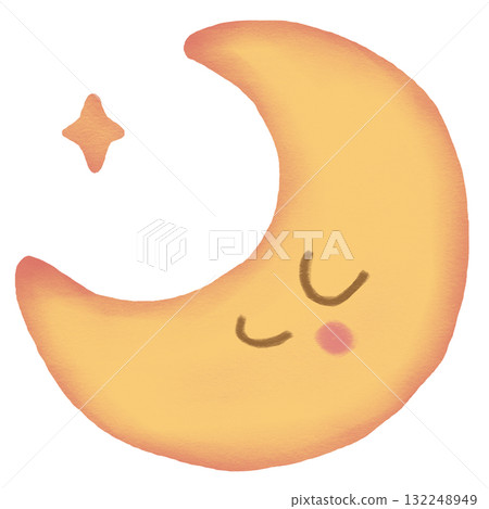 Cute Smiling Moon Cute Smiling Moon 132248949