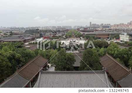 The starting point of the Silk Road: Big Wild Goose Pagoda at Da Ci'en Temple in Xi'an, China 132249745