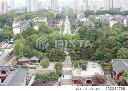 The starting point of the Silk Road: Big Wild Goose Pagoda at Da Ci'en Temple in Xi'an, China 132249766