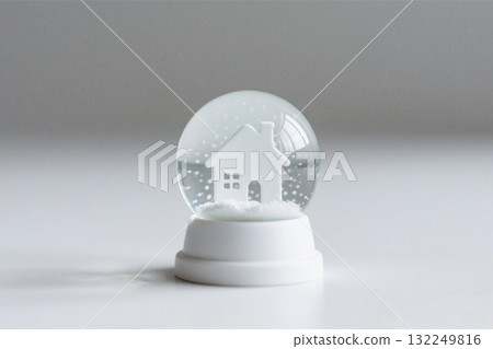 Snow globe, small house, AI Snow globe, small house, AI 132249816