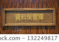A plaque on the wall indicating the archives 132249817