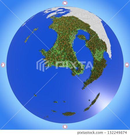 鹿兒島縣的星球風格地圖,精美地再現了海拔、森林和住宅區。 鹿兒島縣的星球風格地圖,精美地再現了海拔、森林和住宅區。 132249874